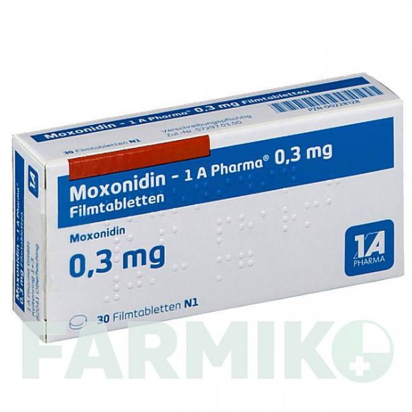 МОКСОНИДИН (MOXONIDIN) 0,3 мг таблетки 30 шт - Моксонидин 1 A PHARMA