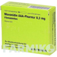 МОКСОНИДИН (MOXONIDIN) 0,3 мг таблетки 100 шт - Моксонидин AAA - PHARMA