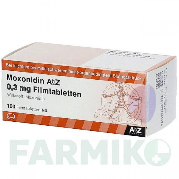 МОКСОНИДИН (MOXONIDIN) 0,3 мг таблетки 100 шт - Моксонидин ABZ PHARMA