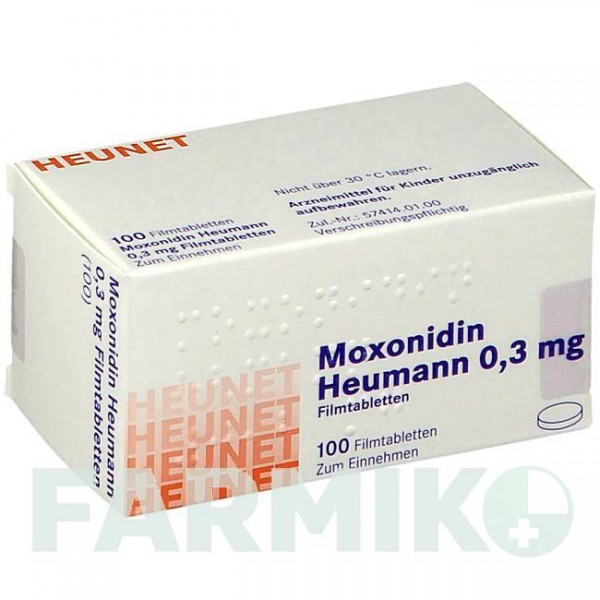 МОКСОНИДИН (MOXONIDIN) 0,3 мг таблетки 100 шт - Моксонидин HEUNET PHARMA