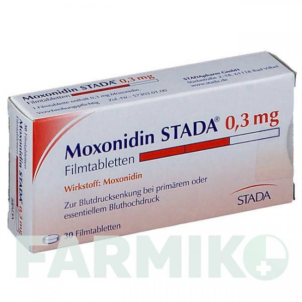 МОКСОНИДИН (MOXONIDIN) 0,3 мг таблетки 30 шт - Моксонидин STADAPHARM