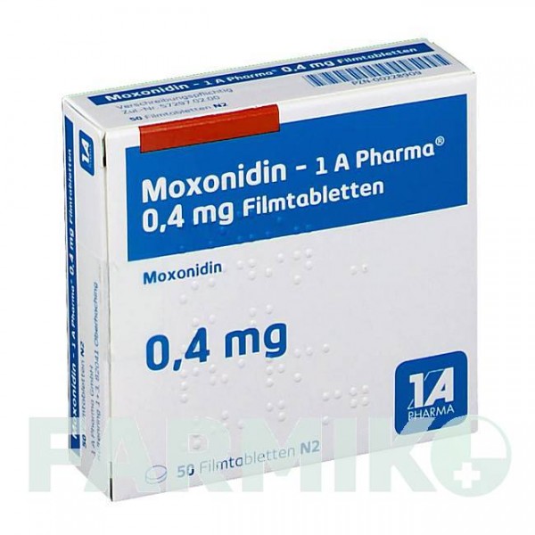 МОКСОНІДИН (MOXONIDIN) 0,4 мг таблетки 50 шт - Моксонідин 1 A PHARMA