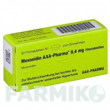 МОКСОНИДИН (MOXONIDIN) 0,4 мг таблетки 30 шт - Моксонидин AAA - PHARMA