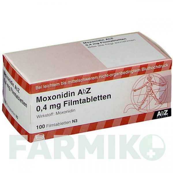 МОКСОНІДИН (MOXONIDIN) 0,4 мг таблетки 100 шт - Моксонідин ABZ PHARMA