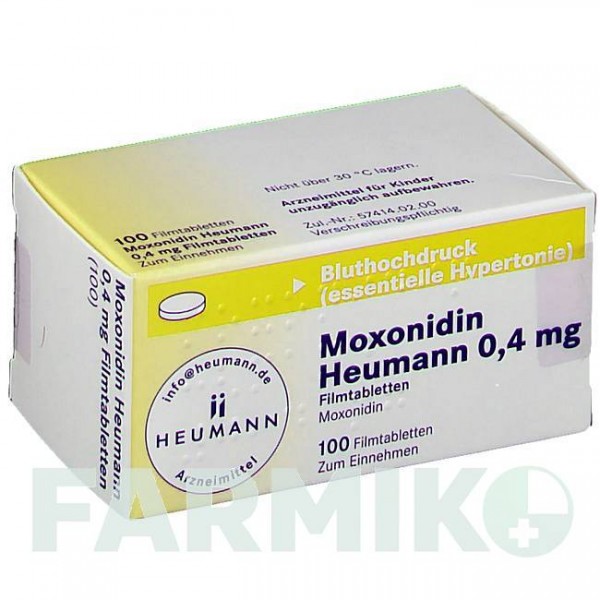 МОКСОНІДИН (MOXONIDIN) 0,4 мг таблетки 30 шт - Моксонідин HEUMANN PHARMA