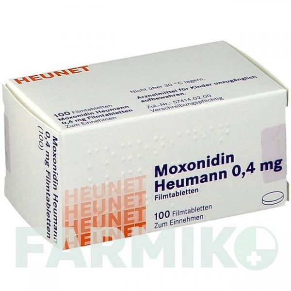 МОКСОНИДИН (MOXONIDIN) 0,4 мг таблетки 50 шт - Моксонидин HEUNET PHARMA