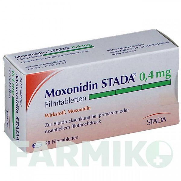 МОКСОНИДИН (MOXONIDIN) 0,4 мг таблетки 50 шт - Моксонидин STADAPHARM