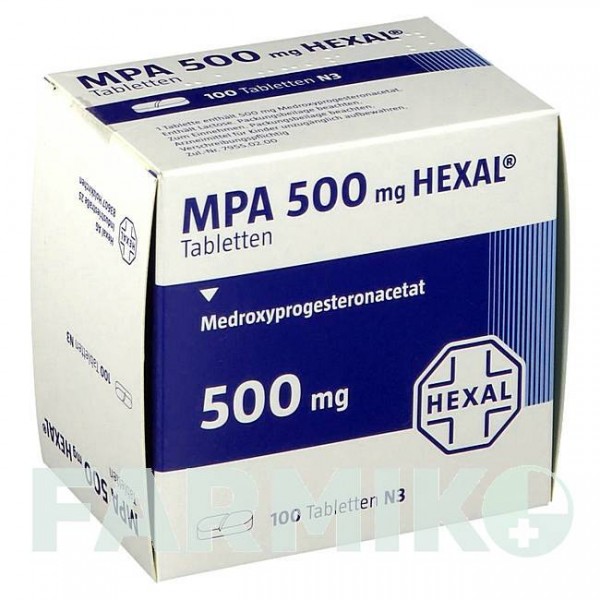 МПА (MPA) 500 таблетки 50 шт - Медроксипрогестерон HEXAL
