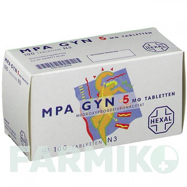 МПА ГИН (MPA GYN) 5 таблетки 100 шт - Медроксипрогестерон HEXAL