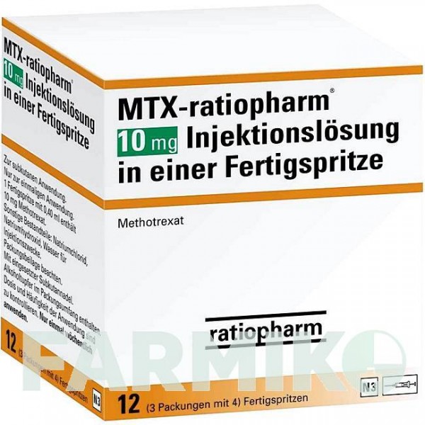 МТКС (MTX) 10 мг раствор 12 шт - Метотрексат RATIOPHARM
