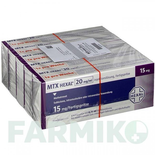 МТКС (MTX) 15 мг ( 20 мг/мл ) розчин 5 шт - Метотрексат HEXAL