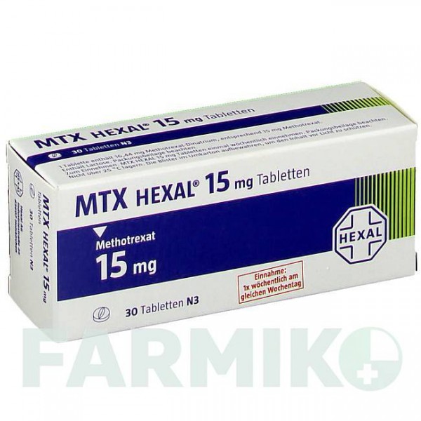 МТКС (MTX) 15 мг таблетки 30 шт - Метотрексат HEXAL