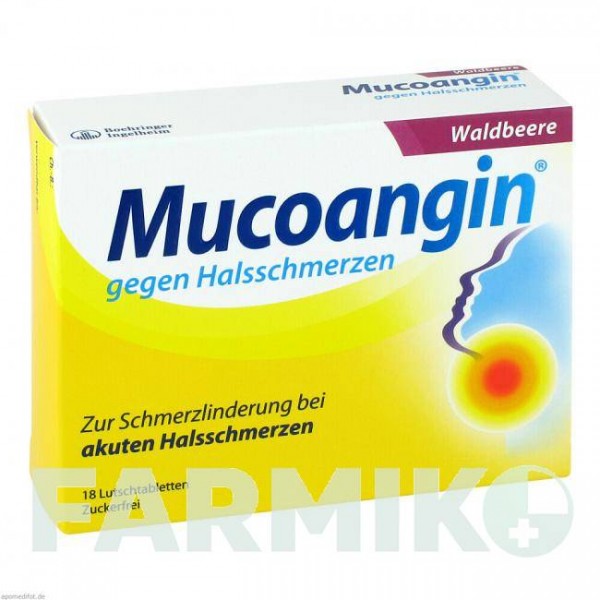 МУКОАНГИН (MUCOANGIN) 20 мг таблетки 18 шт - Амброксол A.NATTERMANN & CIE