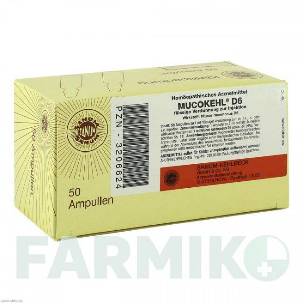 МУКОКЕЛЬ (MUCOKEHL) D 6 ампулы 50x1 мл - Гомеопатия SANUM-KEHLBECK
