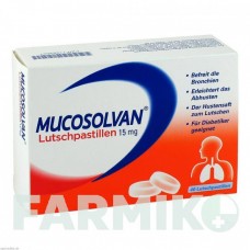 МУКОСОЛВАН (MUCOSOLVAN) 15 мг пастилки 40 шт - Амброксол A.NATTERMANN & CIE