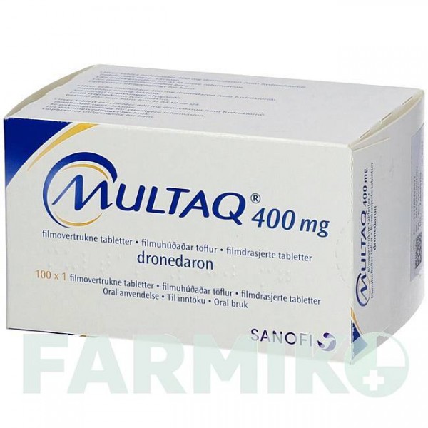 МУЛЬТАК (MULTAQ) 400 мг таблетки 100 шт - Дронедарон CC PHARMA