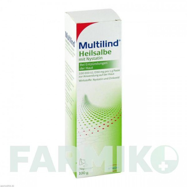МУЛЬТИЛИНД (MULTILIND) паста 100 г - Нистатин, Цинка оксид STADA