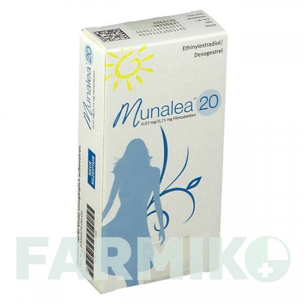 МУНАЛІ (MUNALEA) 0,02 мг/0,15 мг таблетки 1x21 шт - Дезогестрел, Етинілестрадіол HORMOSAN PHARMA