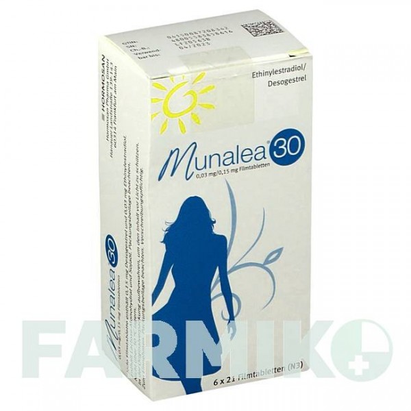 МУНАЛИ (MUNALEA) 0,03 мг/0,15 мг таблетки 6x21 шт - Дезогестрел, Этинилэстрадиол HORMOSAN PHARMA