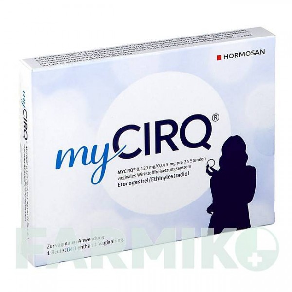 МІЦИРК (MYCIRQ) 0,120 мг/0,015 мг 24 год кільце 1 шт - Прогестаген, Естроген HORMOSAN PHARMA