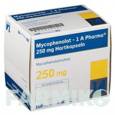 МІКОФЕНОЛАТ (MYCOPHENOLAT) 250 мг капсули 100 шт - Мікофенолова кислота 1 A PHARMA
