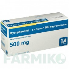 МІКОФЕНОЛАТ (MYCOPHENOLAT) 500 мг таблетки 250 шт - Мікофенолова кислота 1 A PHARMA