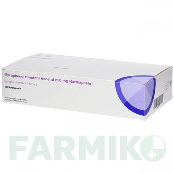МИКОФЕНОЛАТ МОФЕТИЛ (MYCOPHENOLAT MOFETIL) 250 мг капсулы 300 шт - Микофеноловая кислота ASCEND