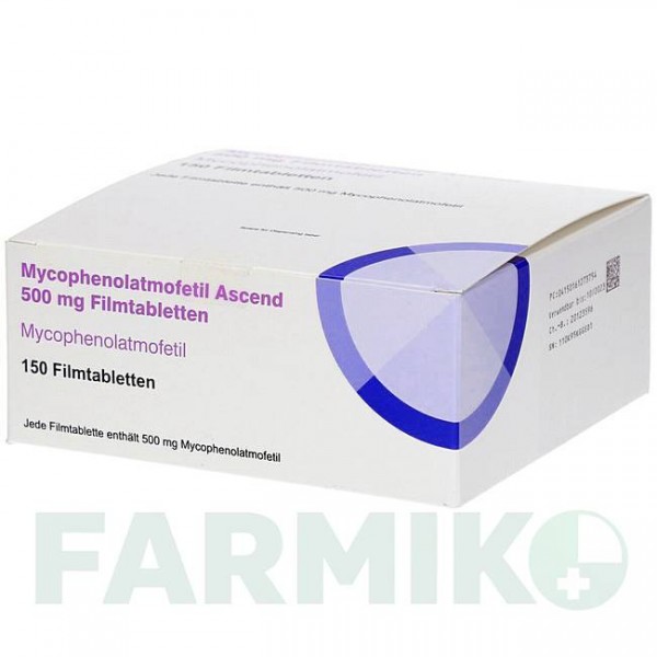 МИКОФЕНОЛАТ МОФЕТИЛ (MYCOPHENOLAT MOFETIL) 500 мг таблетки 150 шт - Микофеноловая кислота ASCEND