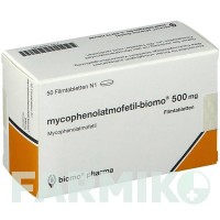 МІКОФЕНОЛАТ МОФЕТИЛ (MYCOPHENOLAT MOFETIL) 500 мг таблетки 50 шт - Мікофенолова кислота BIOMO PHARMA