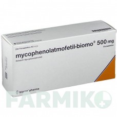 МІКОФЕНОЛАТ МОФЕТИЛ (MYCOPHENOLAT MOFETIL) 500 мг таблетки 250 шт - Мікофенолова кислота BIOMO PHARMA