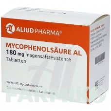 МІКОФЕНОЛСАУР (MYCOPHENOLSAURE) 180 мг таблетки 250 шт - Мікофенолова кислота ALIUD PHARMA