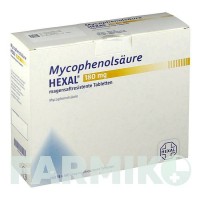 МІКОФЕНОЛСАУР (MYCOPHENOLSAURE) 180 мг таблетки 250 шт - Мікофенолова кислота HEXAL