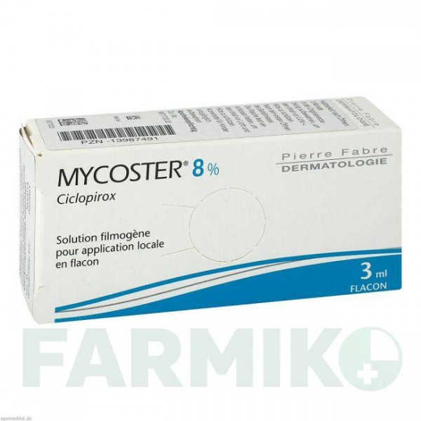 МИКОСТЕР (MYCOSTER) 80 мг/г лак 3 мл - Циклопирокс KOHLPHARMA