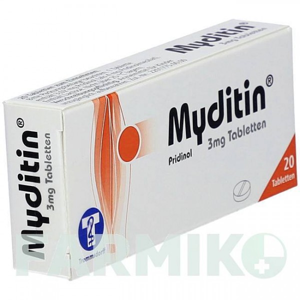 МИДИТИН (MYDITIN) 3 мг таблетки 20 шт - Придинол TROMMSDORFF