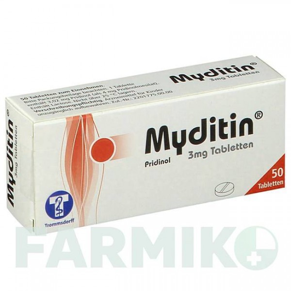 МИДИТИН (MYDITIN) 3 мг таблетки 50 шт - Придинол TROMMSDORFF