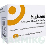 МИДРАН (MYDRANE) 0,2 мг/мл + 3,1 мг/мл + 10 мг/мл раствор 20 шт - Тропикамид, Другое THEA FARMA