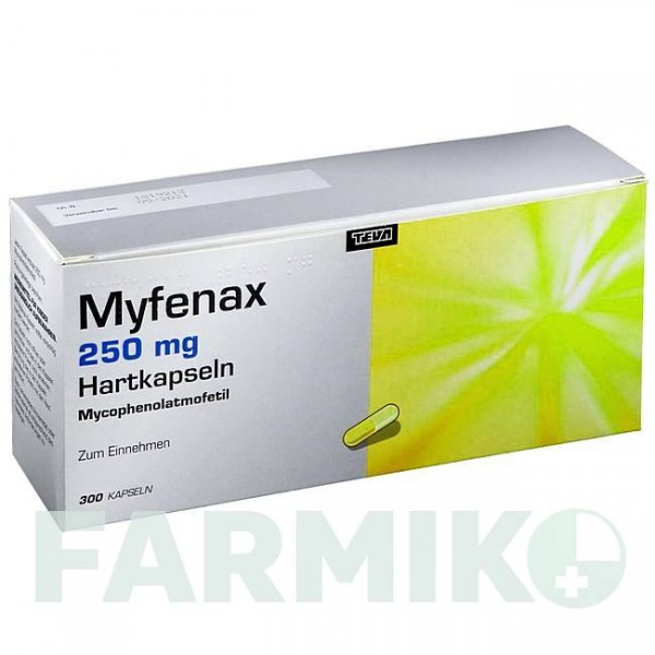 МИФЕНАКС (MYFENAX) 250 мг капсулы 300 шт - Микофеноловая кислота TEVA