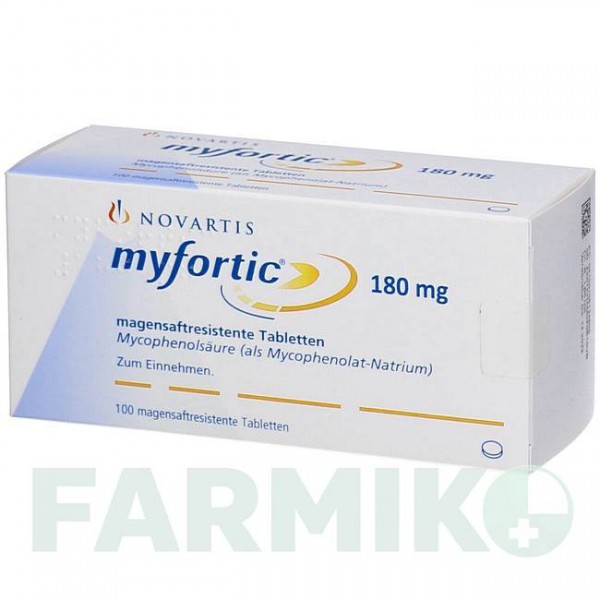 МИФОРТИК (MYFORTIC) 180 мг таблетки 100 шт - Микофеноловая кислота ORIFARM
