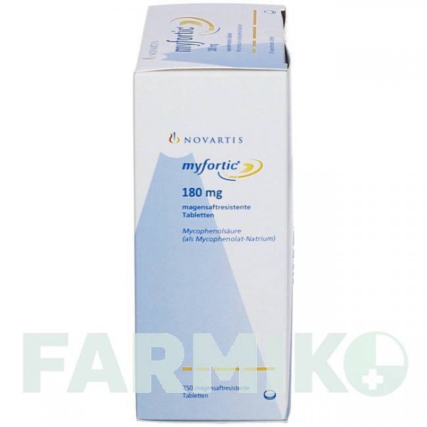 МИФОРТИК (MYFORTIC) 180 мг таблетки 250 шт - Микофеноловая кислота ORIFARM