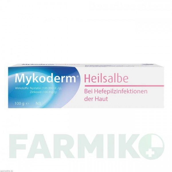 МИКОДЕРМ (MYKODERM) мазь 100 г - Нистатин, Цинка оксид ENGELHARD