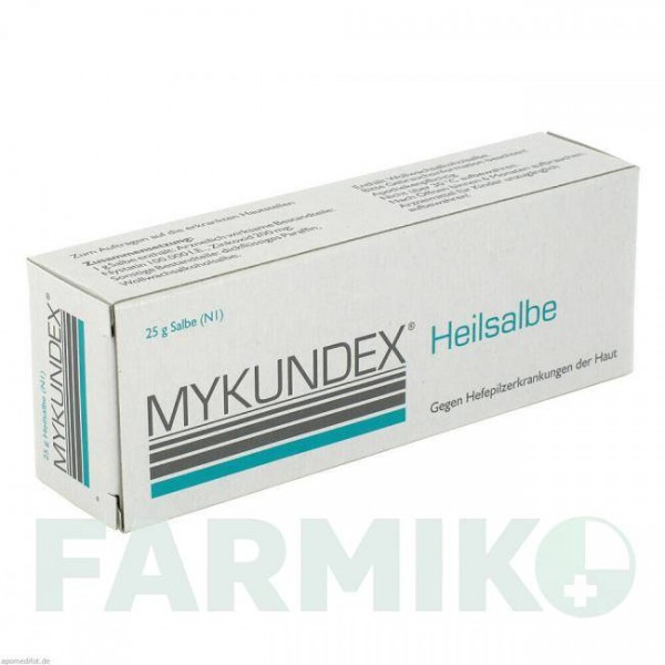 МИКУНДЕКС (MYKUNDEX) мазь 25 г - Нистатин, Цинка оксид ESTEVE PHARMACEUTICALS