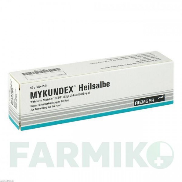 МИКУНДЕКС (MYKUNDEX) мазь 50 г - Нистатин, Цинка оксид ESTEVE PHARMACEUTICALS