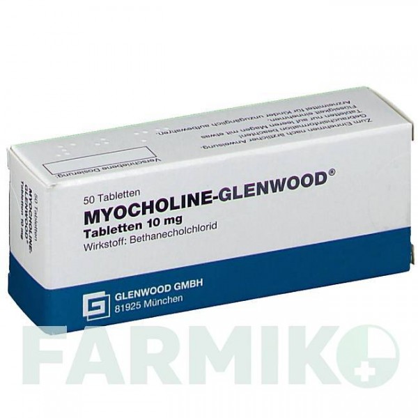 МИОХОЛИН (MYOCHOLINE) 10 мг таблетки 50 шт - Бетанехол GLENWOOD