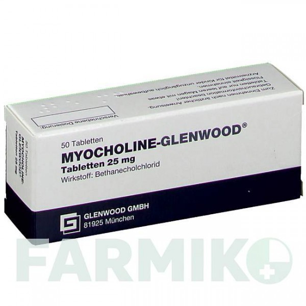 МИОХОЛИН (MYOCHOLINE) 25 мг таблетки 50 шт - Бетанехол GLENWOOD