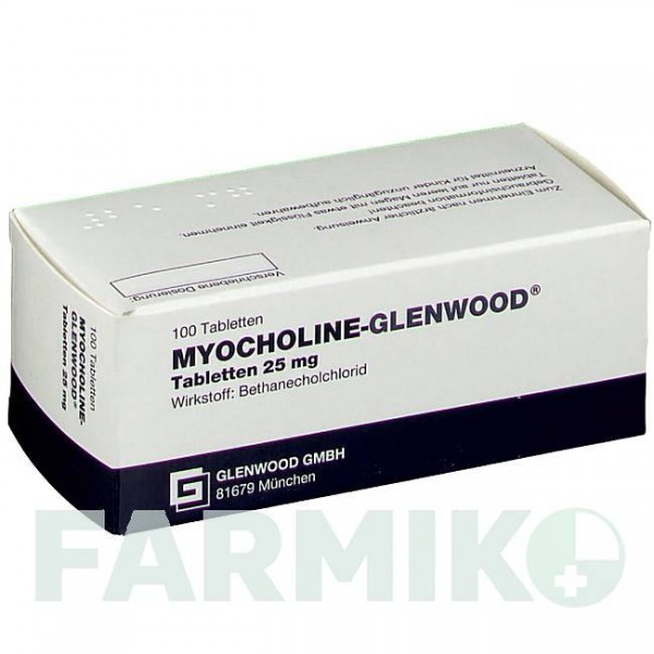 МИОХОЛИН (MYOCHOLINE) 25 мг таблетки 100 шт - Бетанехол GLENWOOD