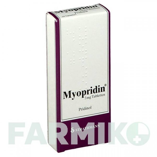 МІОПРИДИН (MYOPRIDIN) 3 мг таблетки 20 шт - Придинол STRATHMANN