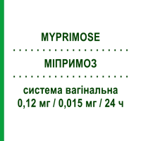 МИПРИМОЗ (MYPRIMOSE) 0,12 мг/0,015 мг/24 ч вагинальная система 1 шт - Прогестаген, Эстроген MYLAN