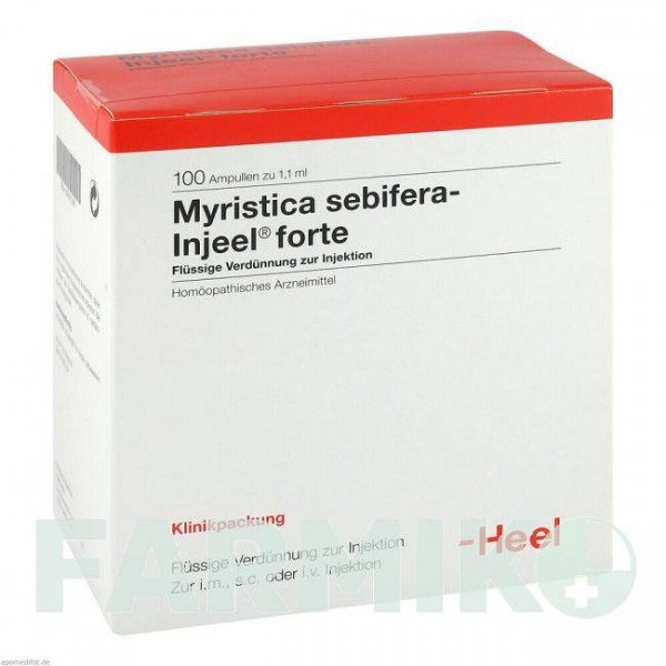 МИРИСТИКА СЕБИФЕРА (MYRISTICA SEBIFERA) ампулы 100 шт - Гомеопатия BIOLOGISCHE HEILMITTEL HEEL