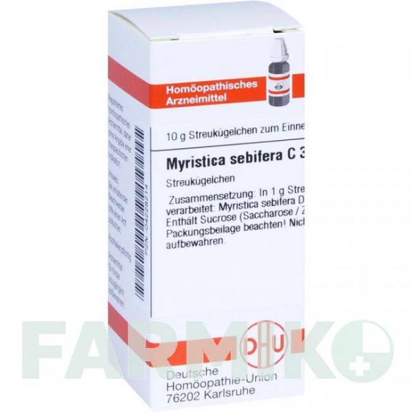 МИРИСТИКА СЕБИФЕРА (MYRISTICA SEBIFERA) C 30 глобули 10 г - Гомеопатия DHU