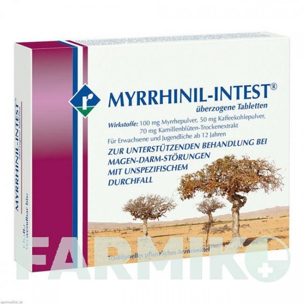 МИРРИНИЛ ИНТЕСТ (MYRRHINIL INTEST) таблетки 50 шт - Активные вещества REPHA